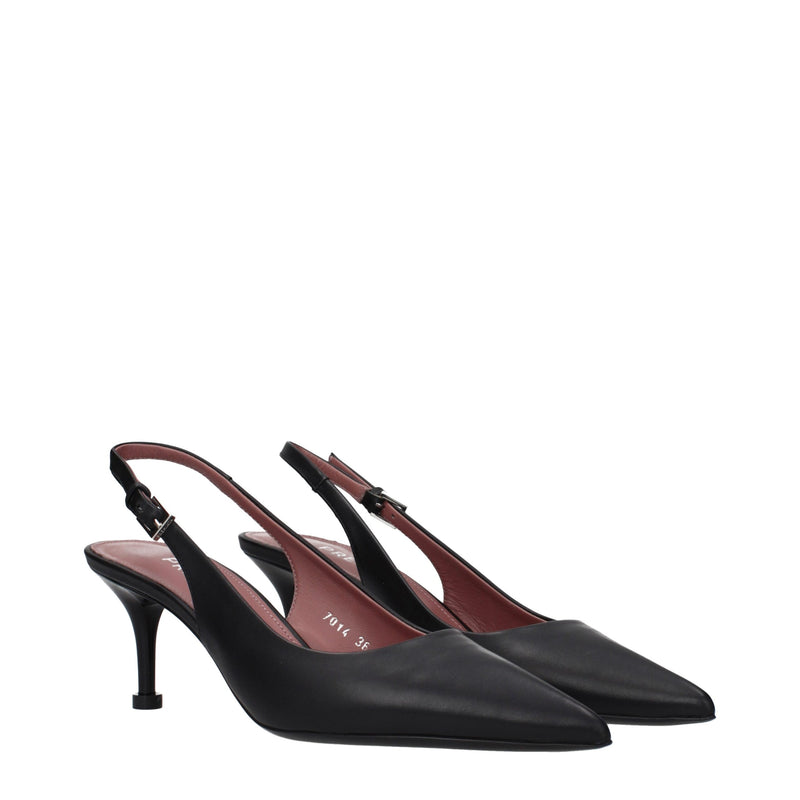 Premiata Black Leather Platform Pumps - Élégance et Confort