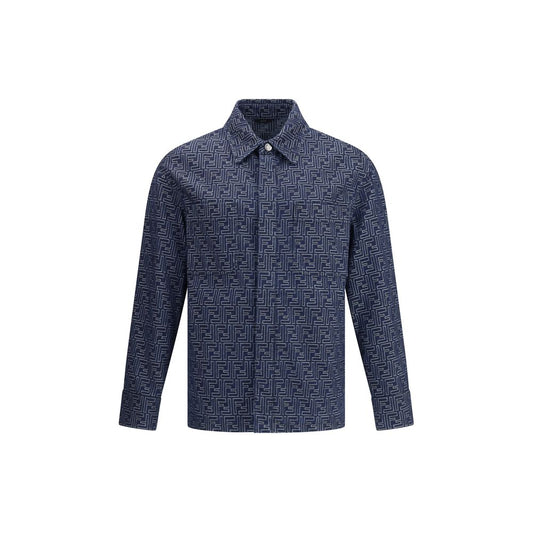 Veste en jean bleu en coton Fendi