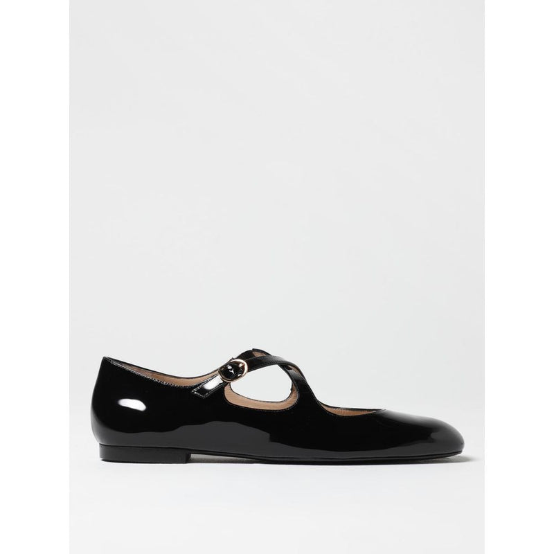Stuart Weitzman Black Patent Leather Ballet Flats for Women