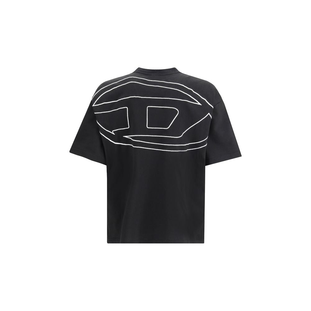 T-shirt en coton noir Diesel