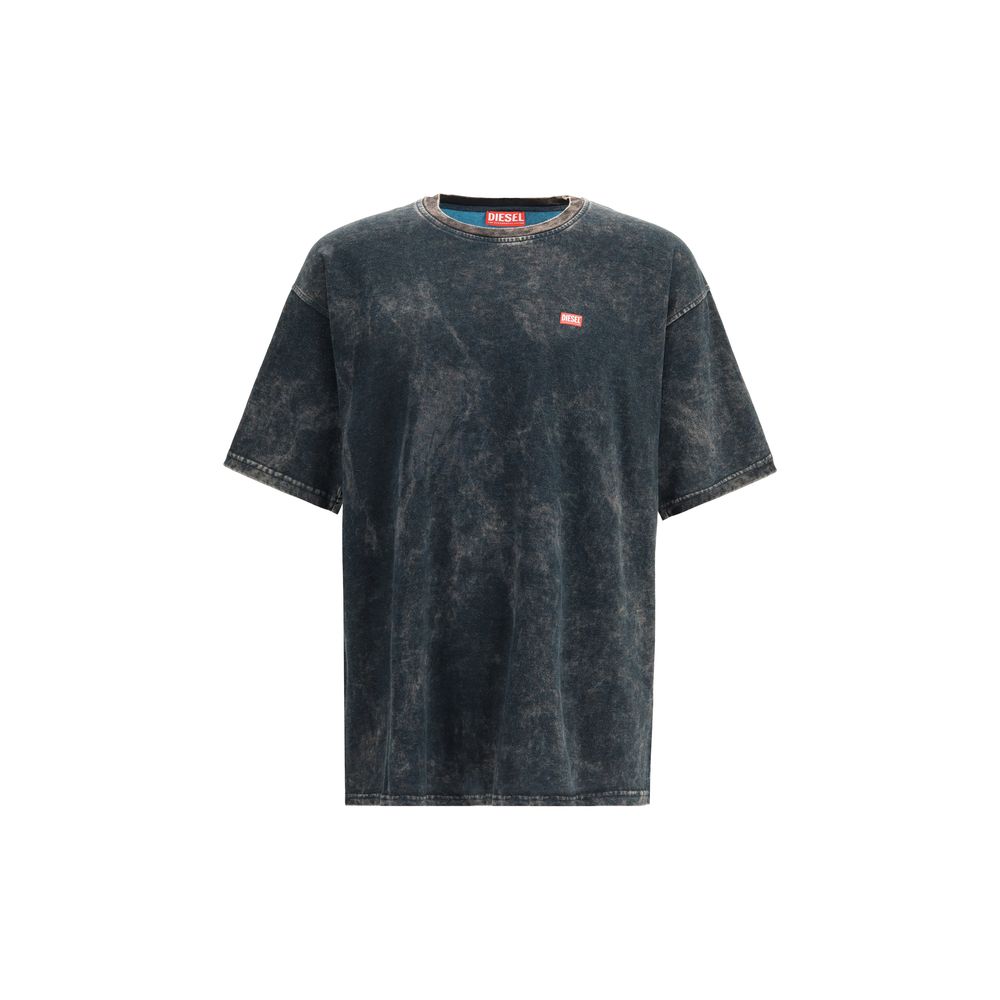 T-shirt en coton noir Diesel