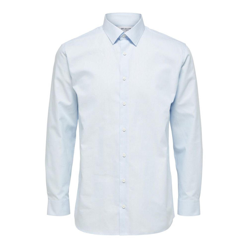 Chemise habillée en coton bleu sélectionné