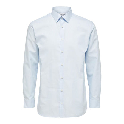 Chemise habillée en coton bleu sélectionné