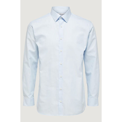 Chemise habillée en coton bleu sélectionné