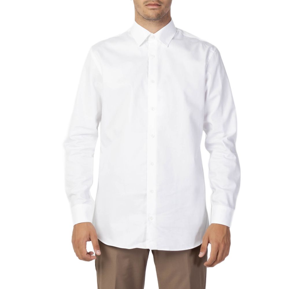 Chemise habillée en coton blanc sélectionné
