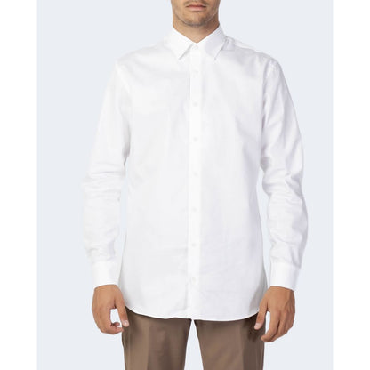 Chemise habillée en coton blanc sélectionné