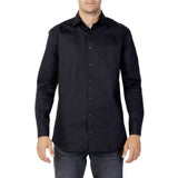 Selected SLHREGETHAN Black Cotton Dress Shirt for Men