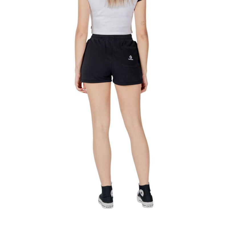 Converse STAR CHEVRON SHORT Black Cotton Bermuda Shorts Women