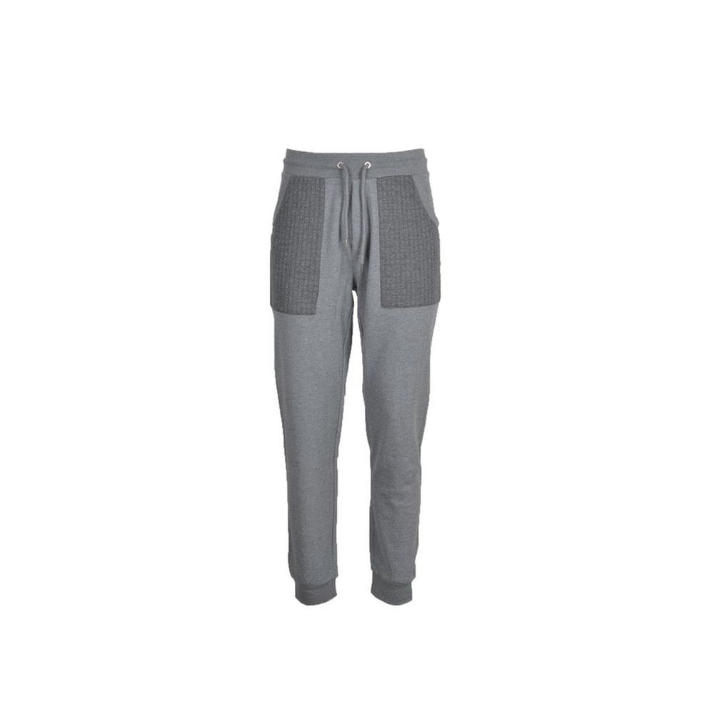 Bikkembergs Gray Cotton Joggers - Comfortable Workout Pants