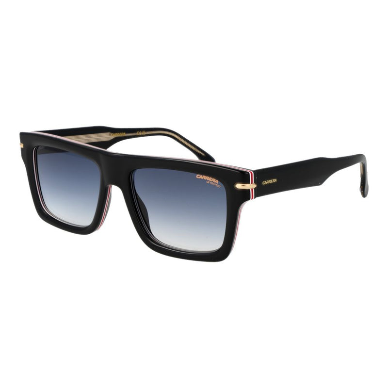 Carrera Black Acetate Sunglasses with Blue Gradient Lenses