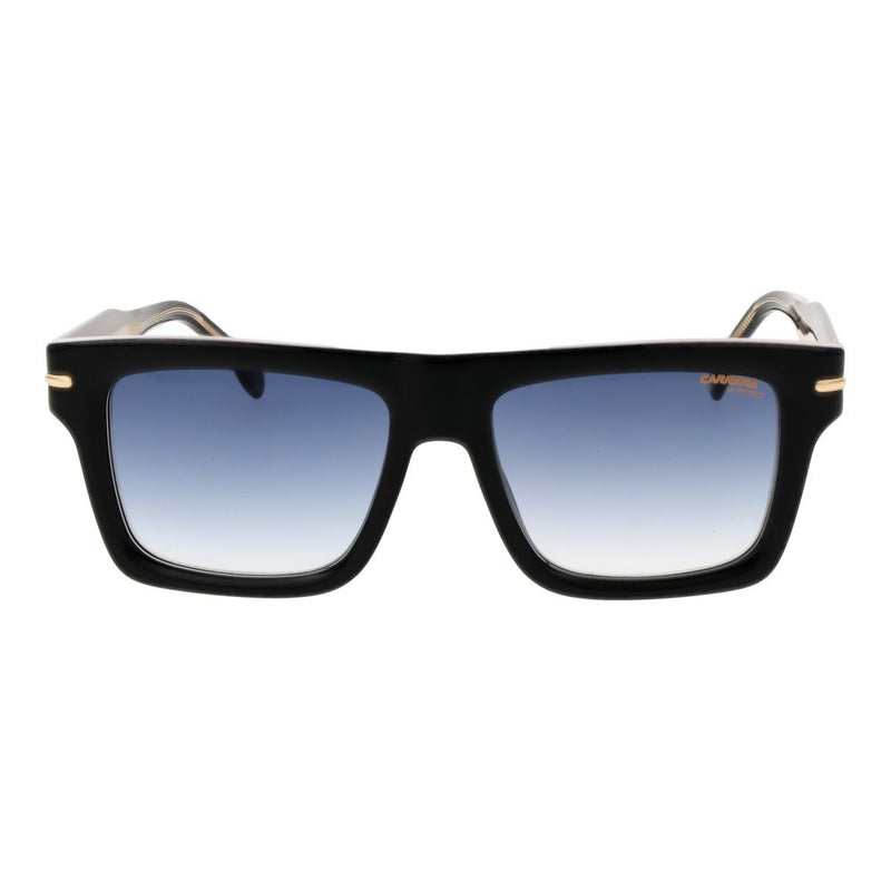 Carrera Black Acetate Sunglasses with Blue Gradient Lenses