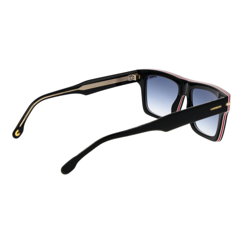 Carrera Black Acetate Sunglasses with Blue Gradient Lenses