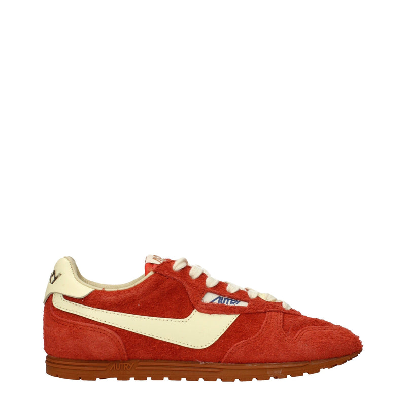 Autry Orange Leather Sneakers - Stylish Comfort for Everyday Wear