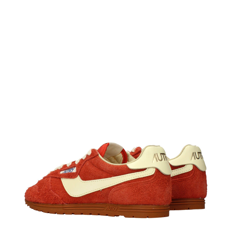 Autry Orange Leather Sneakers - Stylish Comfort for Everyday Wear