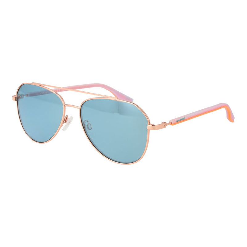 Lunettes de soleil en caoutchouc rose doré Converse - Style aviateur unisexe