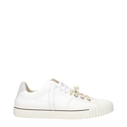 Maison Margiela White Leather Low Top Sneakers - Stylish Comfort