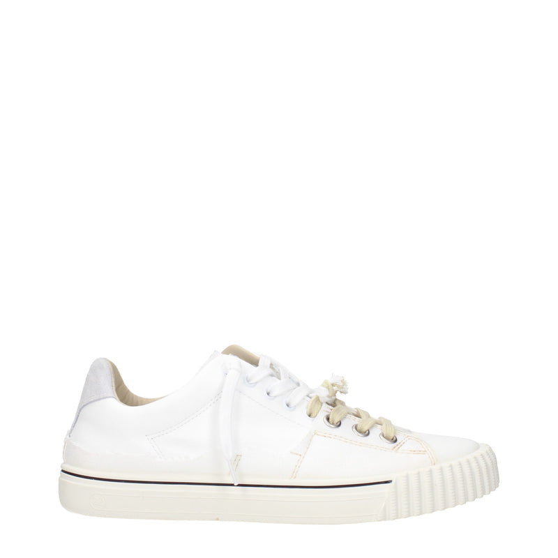 Maison Margiela White Leather Low Top Sneakers - Stylish Comfort