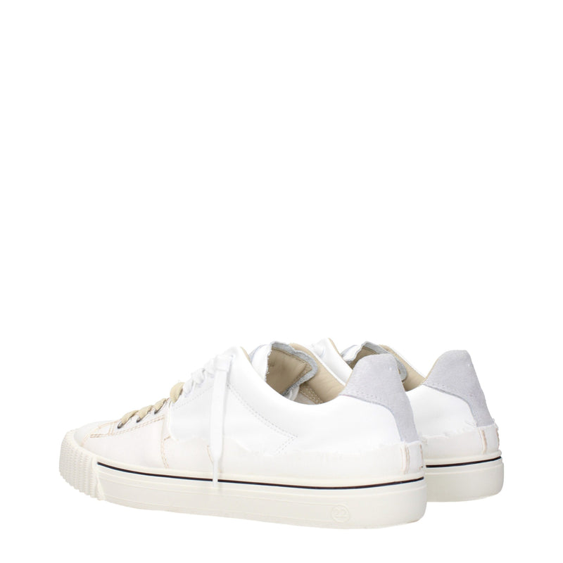 Maison Margiela White Leather Low Top Sneakers - Stylish Comfort
