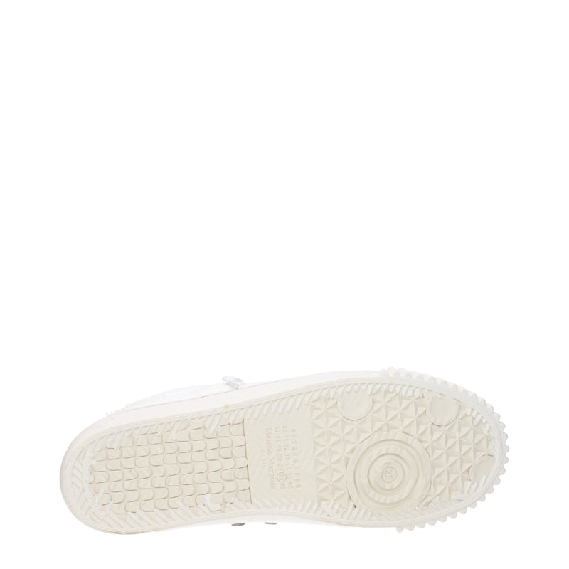 Maison Margiela White Leather Low Top Sneakers - Stylish Comfort