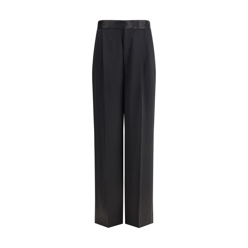 SA SU PHI Black Silk Bogart Casual Pants - Élégance et Polyvalence