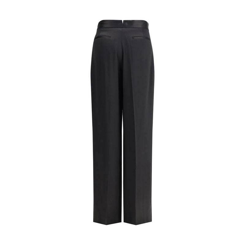 SA SU PHI Black Silk Bogart Casual Pants - Élégance et Polyvalence