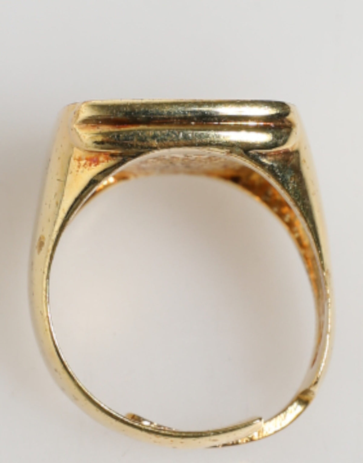 Bagues ajustables Dolce &amp; Gabbana en laiton véritable doré et émail noir « J »