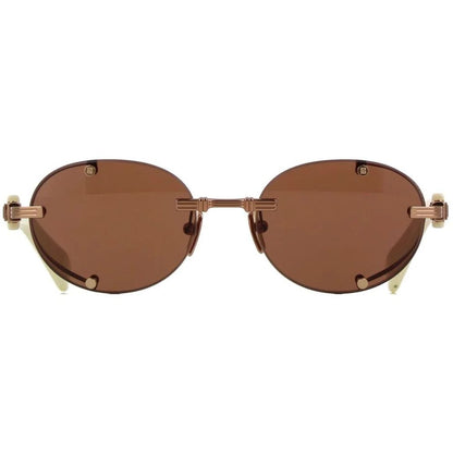 Lunettes de soleil Balmain en acétate marron