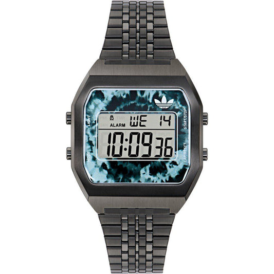 Montre numérique Adidas en acier inoxydable noir