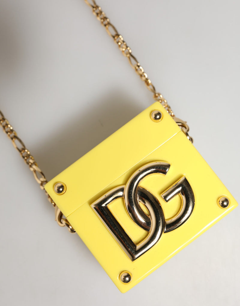 Dolce & Gabbana Yellow DG Logo Plaque Cover AirPods Case