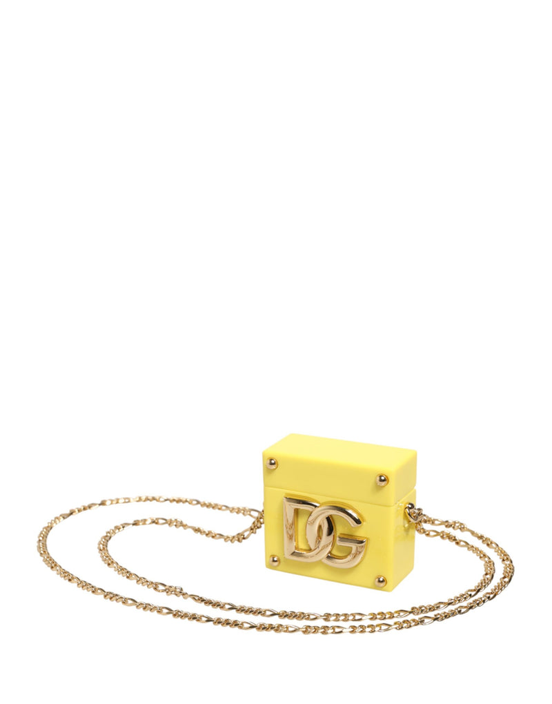Dolce & Gabbana Yellow DG Logo Plaque Cover AirPods Case