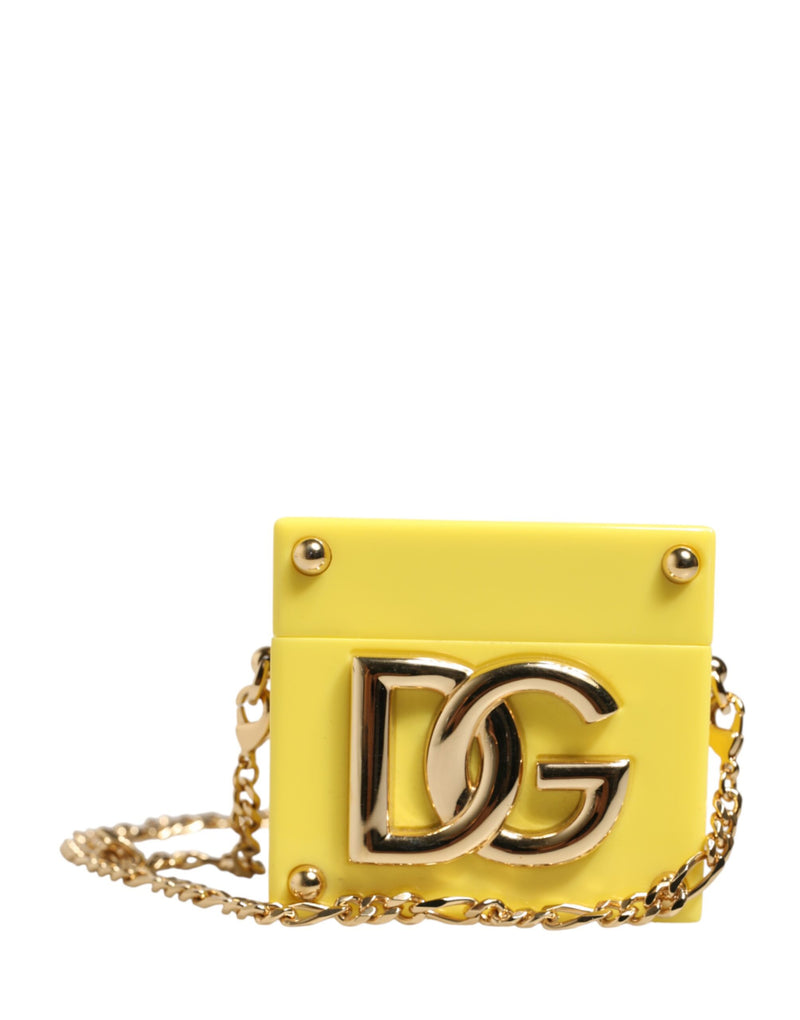 Dolce & Gabbana Yellow DG Logo Plaque Cover AirPods Case