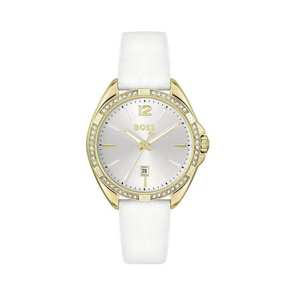 Hugo Boss White Stainless Steel Dress Watch