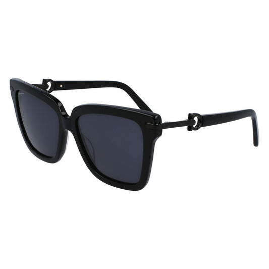 Lunettes de soleil Ferragamo en acétate noir