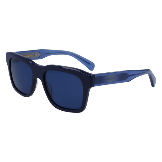 Lunettes de soleil Ferragamo en acétate bleu