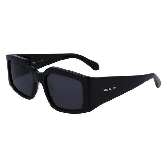 Lunettes de soleil Ferragamo en acétate noir