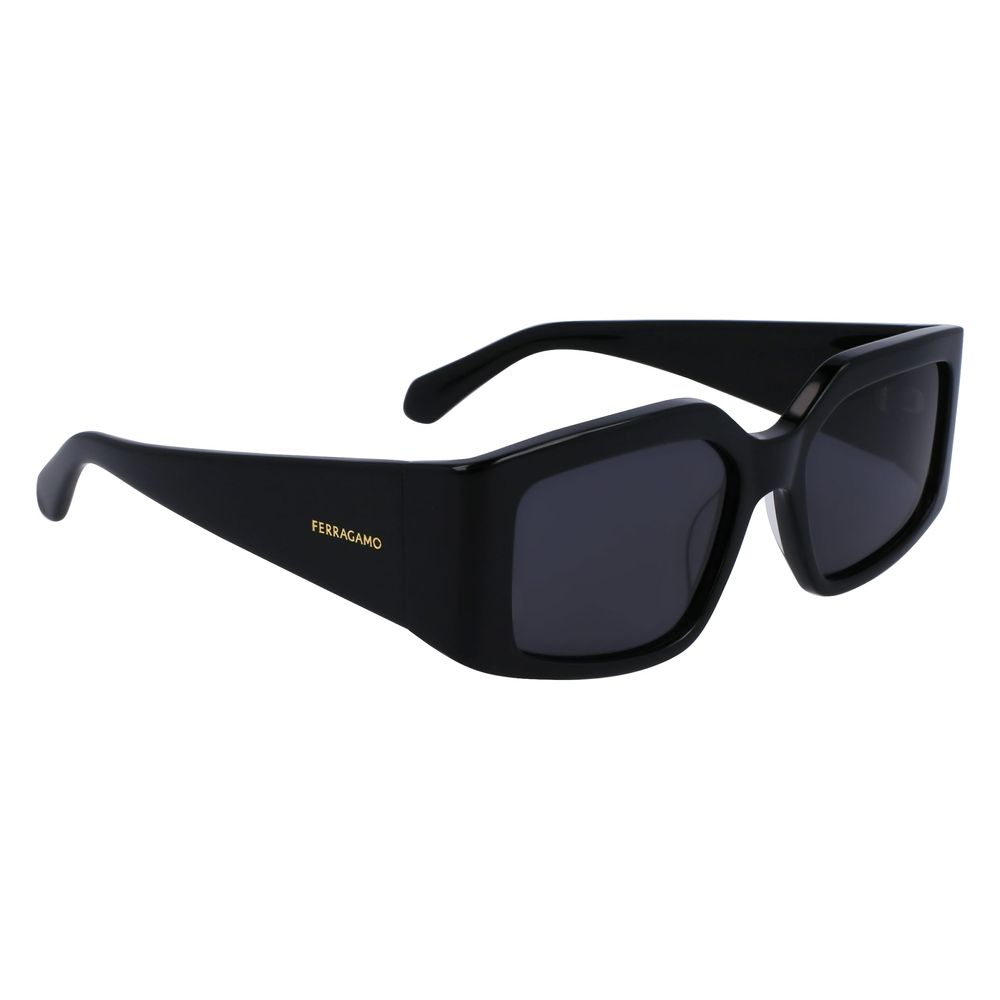 Lunettes de soleil Ferragamo en acétate noir