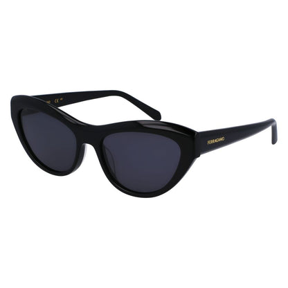 Lunettes de soleil Ferragamo en acétate noir