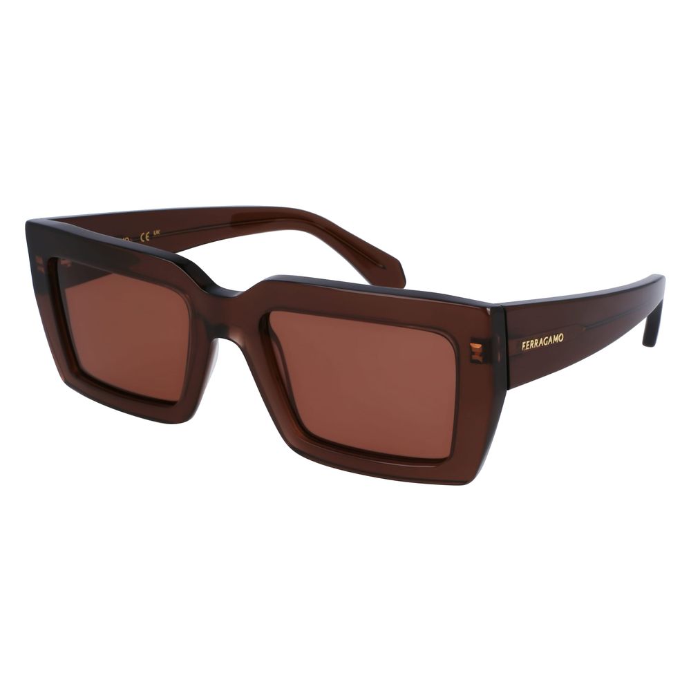 Lunettes de soleil Ferragamo en acétate marron