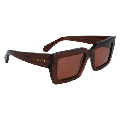 Lunettes de soleil Ferragamo en acétate marron