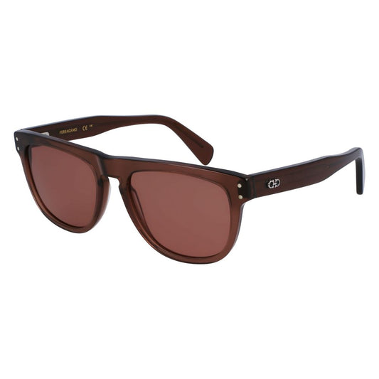 Lunettes de soleil Ferragamo en acétate marron