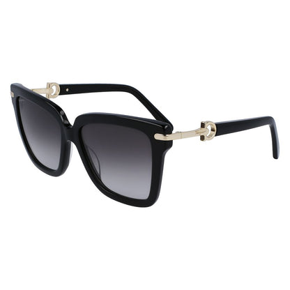 Lunettes de soleil Ferragamo en acétate noir