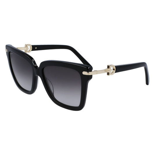 Lunettes de soleil Ferragamo en acétate noir