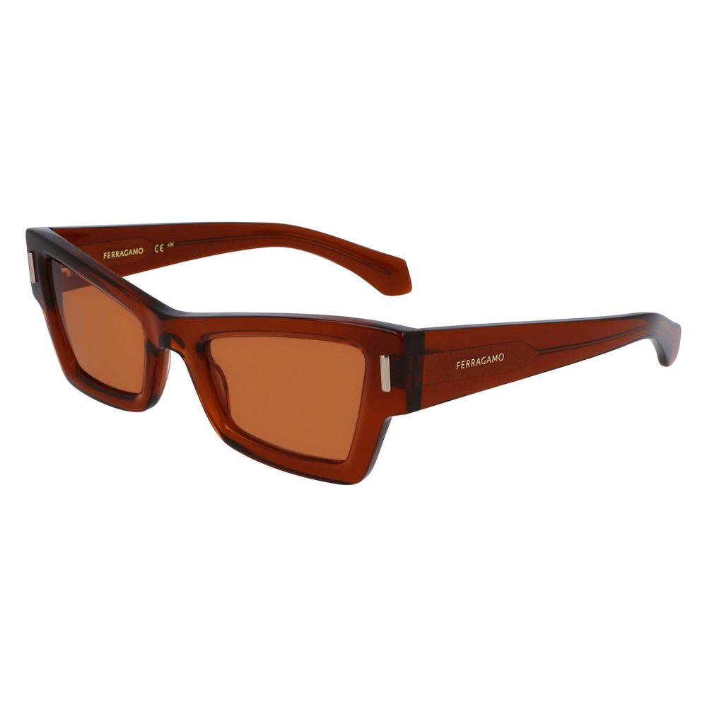 Lunettes de soleil Ferragamo en acétate marron