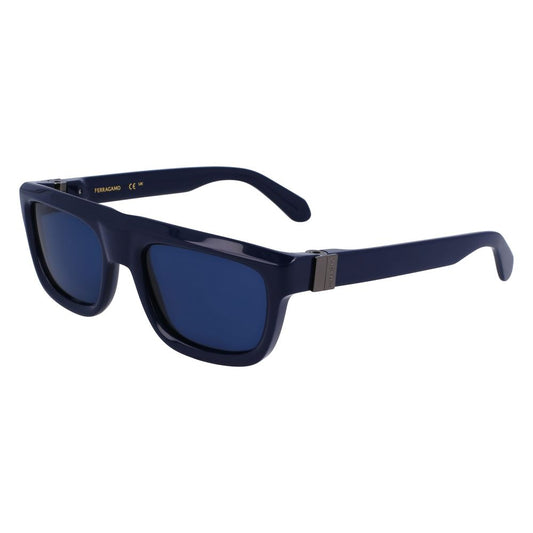 Lunettes de soleil Ferragamo en acétate bleu
