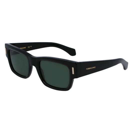 Lunettes de soleil Ferragamo en acétate noir