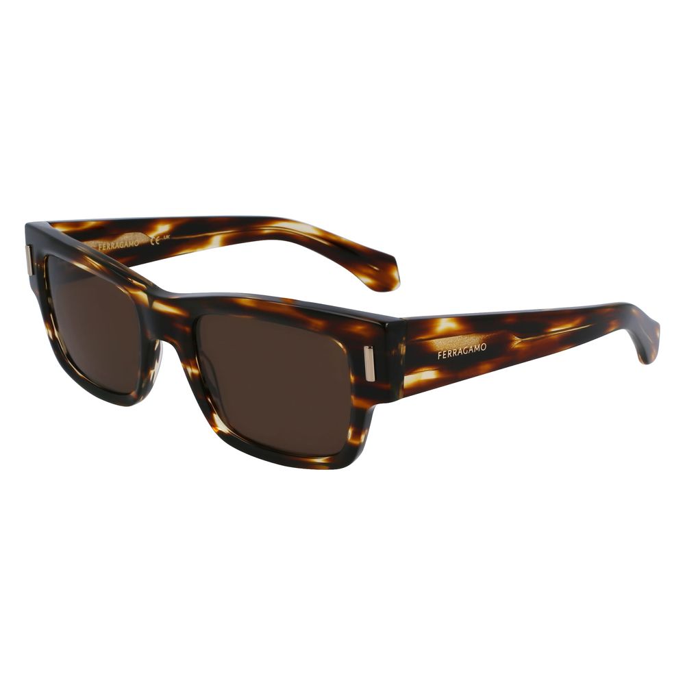 Lunettes de soleil Ferragamo en acétate marron