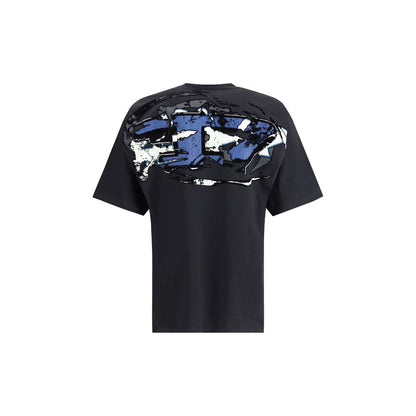 T-shirt en coton noir Diesel