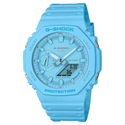Montre sport Casio en résine bleue