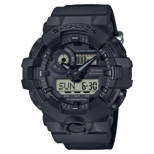 Montre sport Casio en résine noire