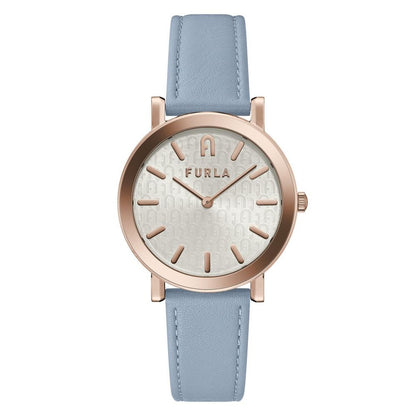 Furla Blue Leather Dress Watch